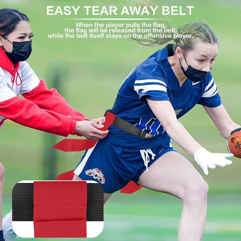 Hilhook Flag Football Belts, 14 Player Flag Football Set with 42 Flags for Kids Youth and Adults Training Equipment - Image 5